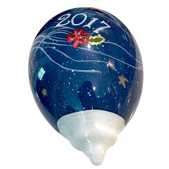 Pier 1 Li Bien Glass Christmas Ornament 2017 Hand-Painted Reindeer with Gift Box - Picture 8 of 15